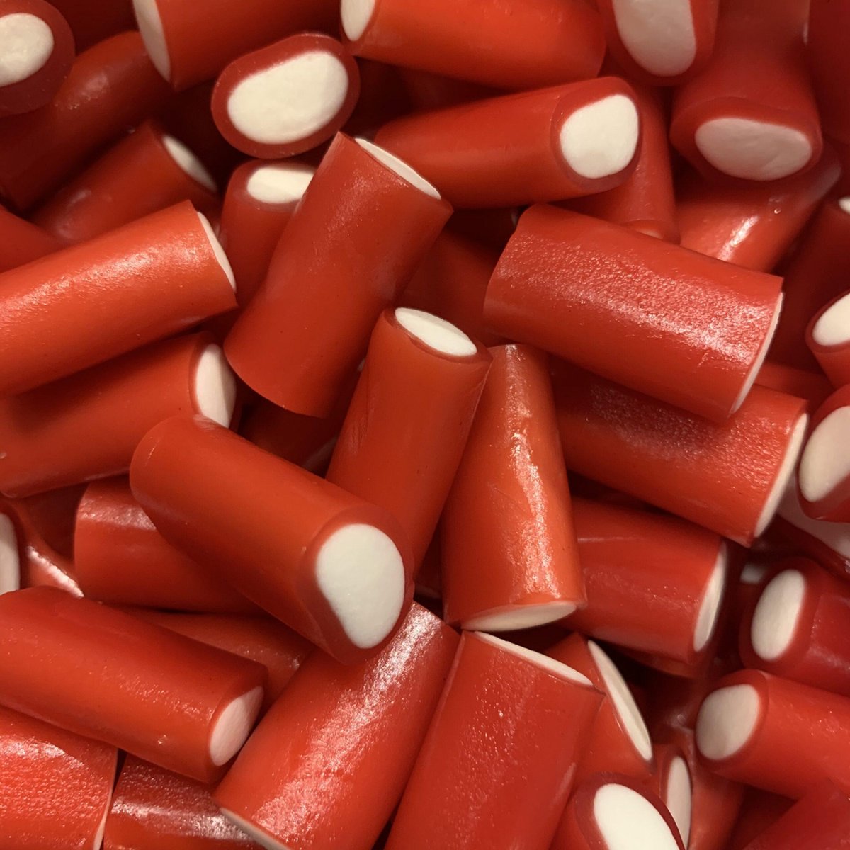 Lollywood Aardbeistaafjes - Snoep - 6 x 1kg - Rood - Wit