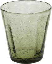 Tognana - Kolors - CADEAU tip - Water Glas - 34cl - mond geblazen - olijf groen - set a 12 stuks