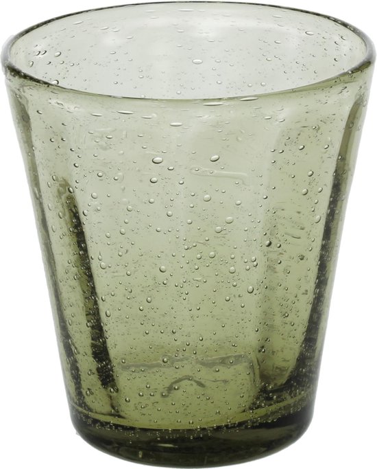 Tognana Kolors - Tumbler- Glas - 34cl - mondgeblazen - olijf groen - set a  12 stuks | bol.com