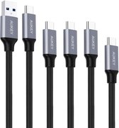 Aukey -  USB-C kabel 5 pack - Zwart