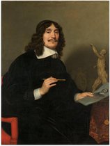 Poster – Oude meesters - Portret van een kunstenaar, Gerard van Honthorst, 1655 - 30x40cm Foto op Posterpapier