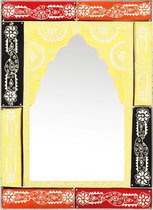 Wandspiegel 40x55 cm hout (incl LW 3d klok) - spiegel