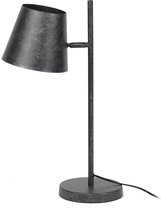 Vintage tafellamp 55 cm met 1 verstelbare houtskoolkleurige metalen lampenkap