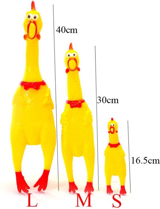 Honden speelgoed | Hondenspeeltjes | Piepende kip  | Maat S | 16.5 cm | Able & Borret
