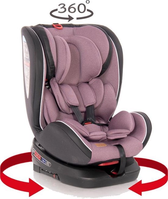 Lorelli NEBULA Autostoel Isofix Groep 0+1+2+3 draaibaar vanaf de geboorte  tot 12 jaar PINK | bol.com