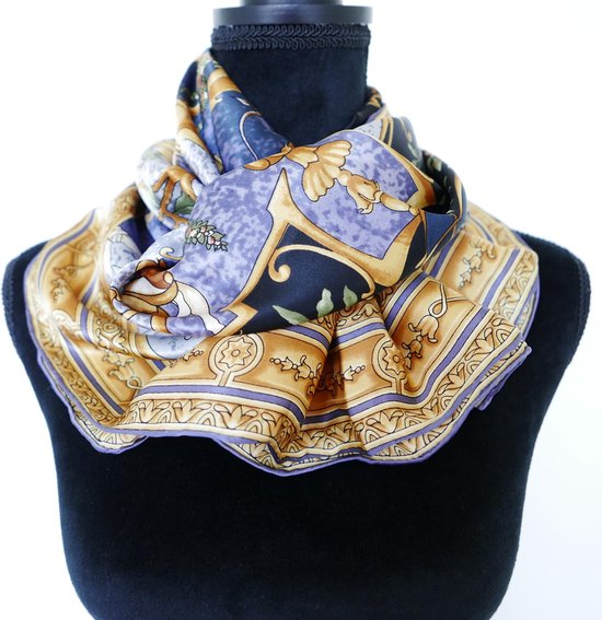 100% hoge kwaliteit zijden sjaal /Griekse mythologie godin patroon vierkant  105 x 105 | bol.com