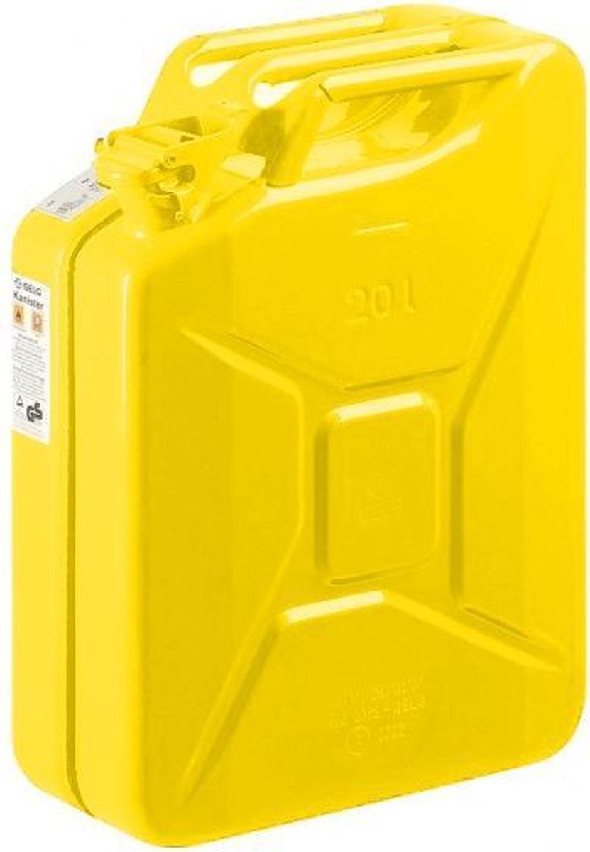 Jerrycan carburant 20L métallique jaune - par lot de 5 - Pressol - 21 060  955