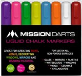 Marqueurs de craie liquide Mission Darts (8 pièces)