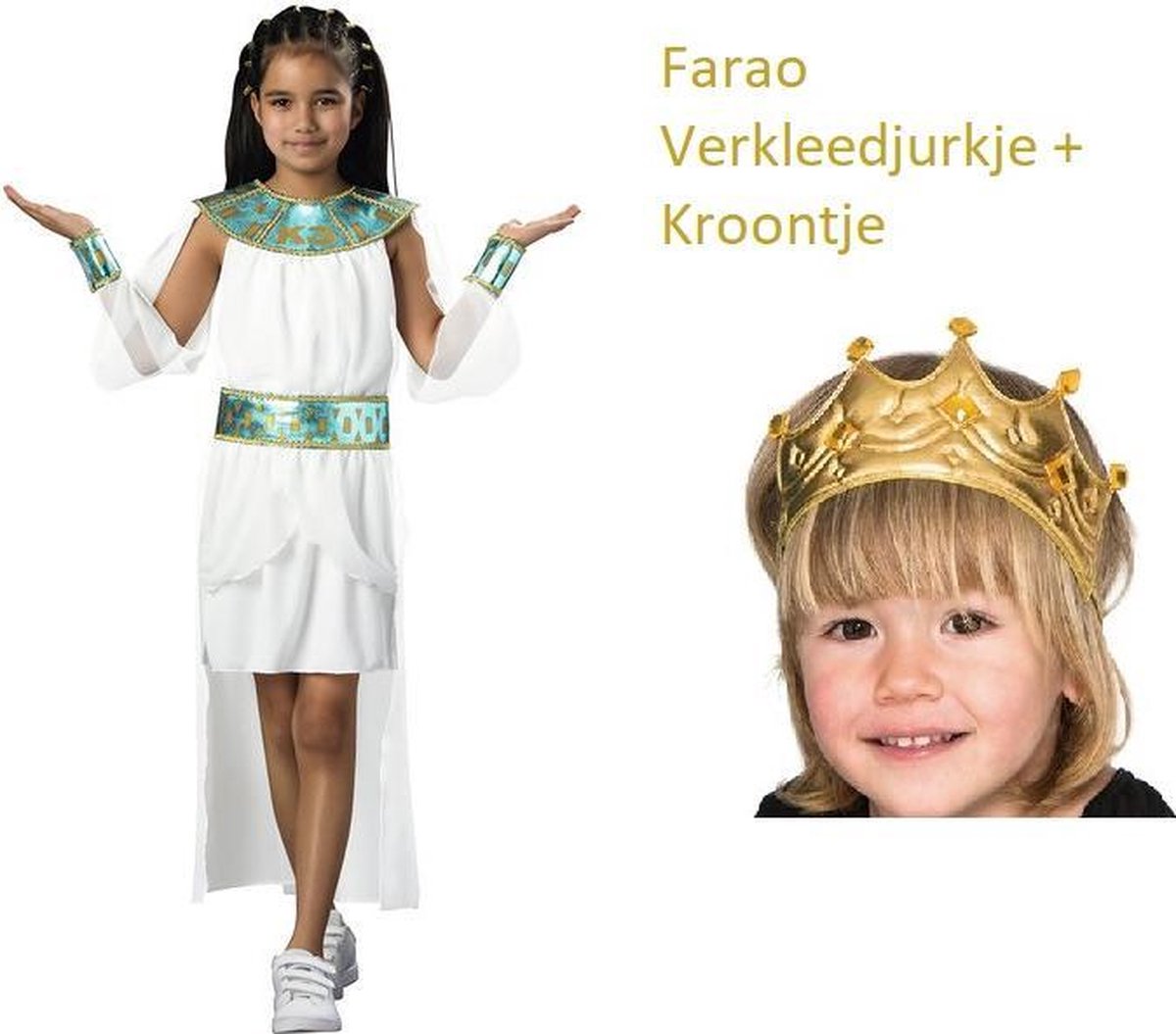 Vergelijkbaar binnen baseren K3 jurkje Farao en Kroontje - 9-11 jaar | bol.com