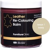 Leer Balsem -Kleur : Ivoor / Ivory - Kleur Herstel en Beschermen van Versleten Leer en Lederwaar – Leather Re-Colouring Balm