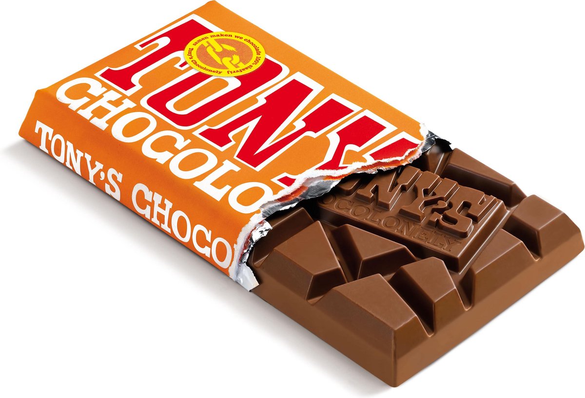 Chocolade Reep Melk Karamel Zeezout - Melkchocolade Reep - 180 gram van Tony's Chocolonely — cadeau in Eten & Drinken - foto 3