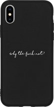 Design Backcover Color iPhone X / Xs hoesje - Why The Fuck Not