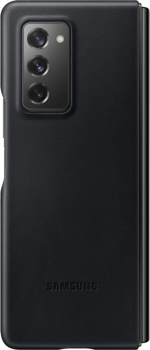 Samsung leather Hoesje - Samsung Galaxy Fold 2 - Zwart