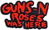 Guns N' Roses Patch Cut Out Was Here Rood/Zwart