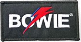 David Bowie Patch Flash Logo Zwart