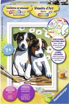 Ravensburger Schilderen op nummer schattige puppy / puppies / hondjes - Hobbypakket