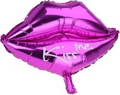 Tom Folieballon Lippen Kiss Me 45 Cm Paars