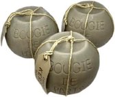3x Ronde kaars taup, Bougie de paris