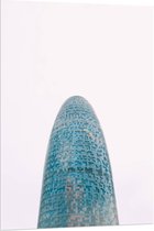 Acrylglas - Blauw Kegelgebouw - 80x120cm Foto op Acrylglas (Met Ophangsysteem)