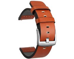 Horlogeband van Leer voor Shinola | 22 mm | Horloge Band - Horlogebandjes | Cognac met Zilveren Gesp