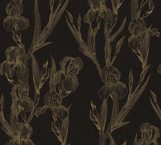 A.S. Création Antigua - MODERN BEHANG - grijs wit metallic - 1005 x 53
