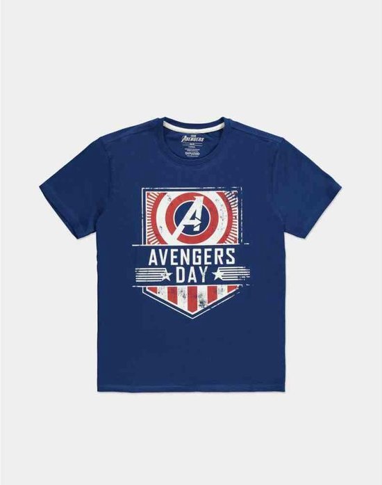Marvel The Avengers Heren Tshirt Avengers Day Blauw