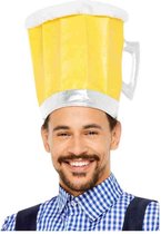 Oktoberfest Bier hoed oktoberfest / bier festival - hoofddeksel bierpul geel voor volwassenen