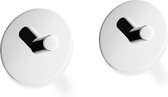 Zack handdoekhaak Duplo hoogglanzend gepolijst rvs - set van 2 - zelfklevend - 40332