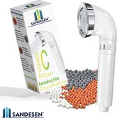 Sandesen® Ionishe filterdouchekop met Vitamine C blok wit
