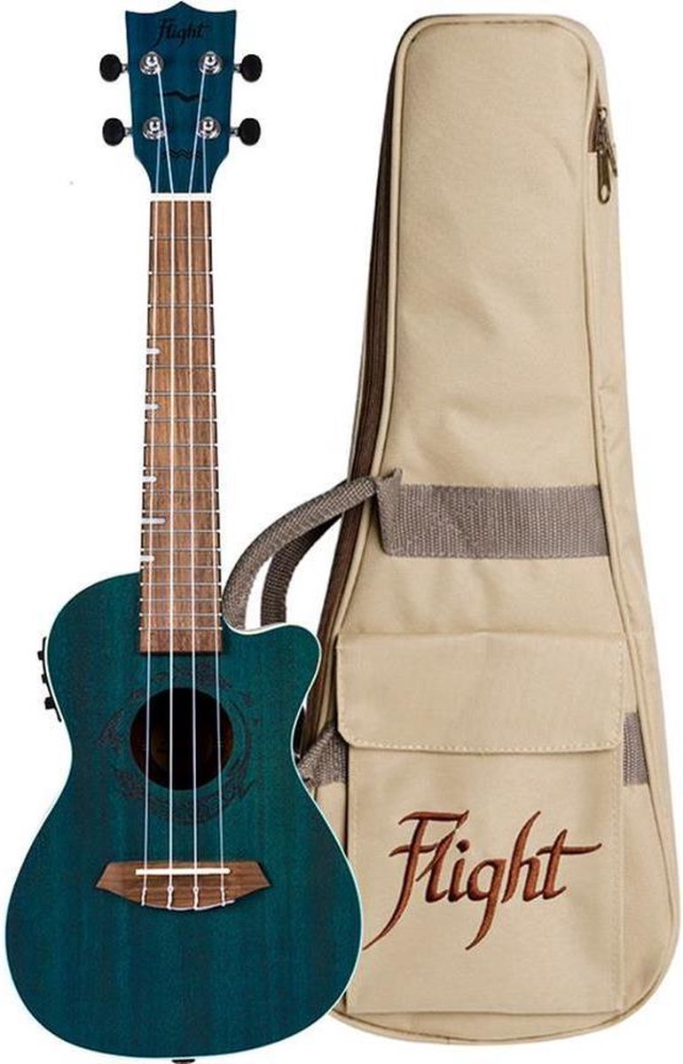Flight: Gemstone DUC380 Elec Con Ukulele - Topaz