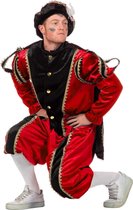 Luxe rood/zwart Piet kostuum voor volwassenen - Pietenpak - Sinterklaas verkleedkleding 54 (L/XL)