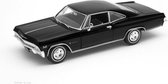 Modelauto Chevrolet Impala SS 1965 zwart 22 x 8 x 6 cm - Schaal 1:24 - Speelgoedauto - Miniatuurauto