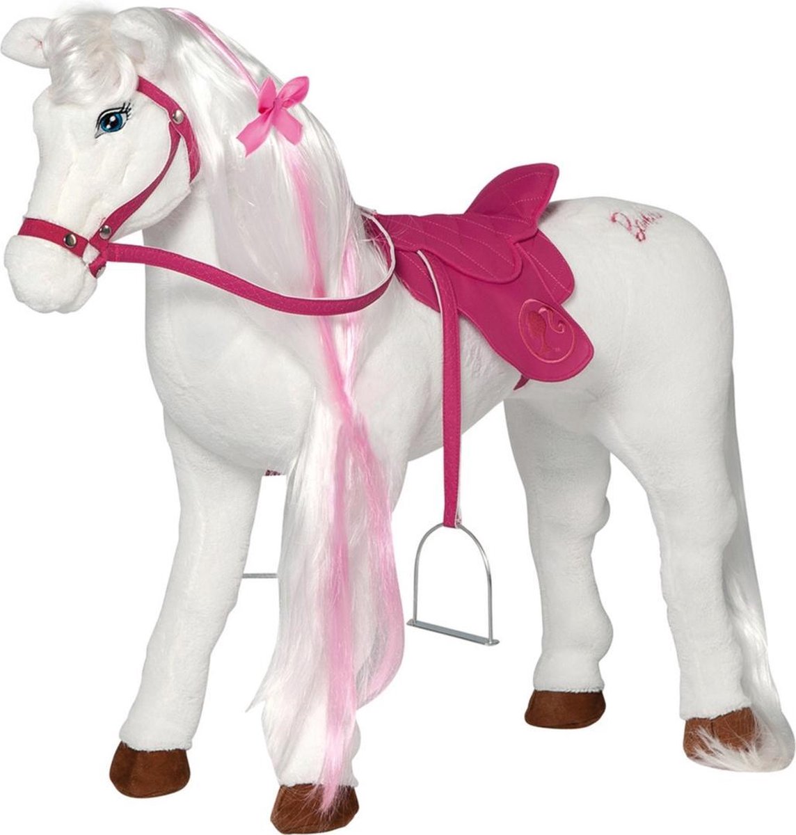 Groot Barbie speelgoed paard wit met geluid 70 cm - Barbie speelgoedpaarden  om op te... | bol.com
