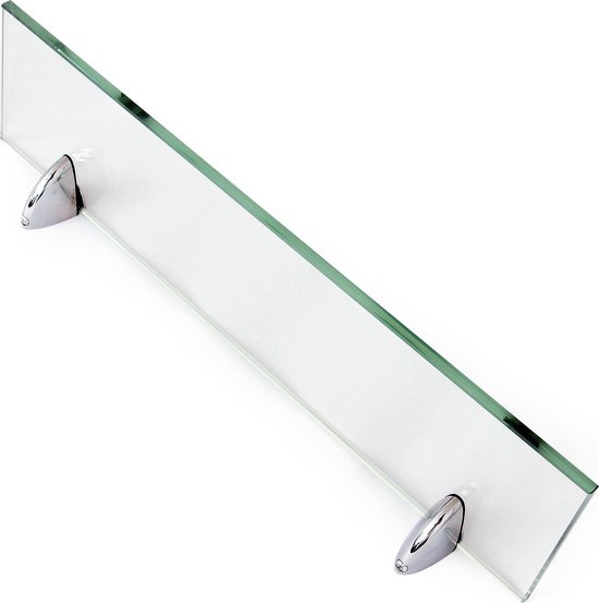 Wastafel Planchet Voorzien van helder glas - 500 x 80 mm - Glazen  aflegplankje voor... | bol.com