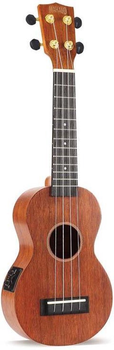 Java Series Soprano Electro Ukulele - Trans Brown