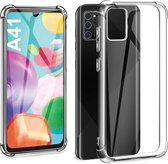 Samsung A41 Hoesje Shock Proof Case Transparant - Samsung A41 Anti Shock Hoesje Case Back Cover - Doorzichtig