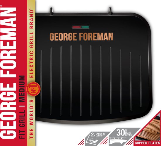 George Foreman Fit Grill Copper - Medium 25811-56 - Contactgrill
