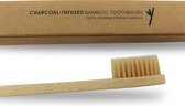 4x Bamboe tandenborstel - haren met houtskool