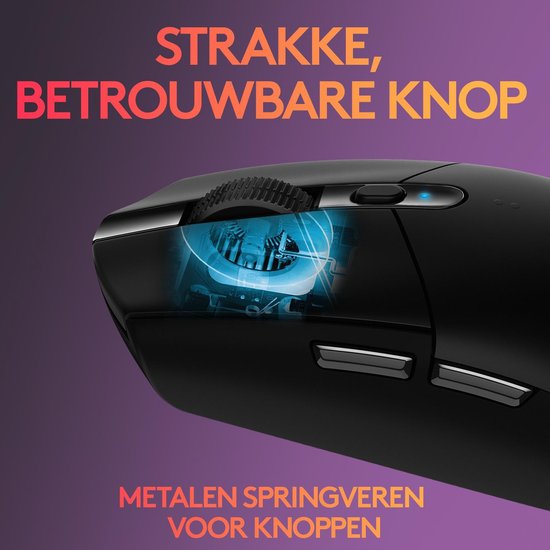 Logitech G305 Lightspeed - Draadloze Muis - Rechtshandig - Zwart