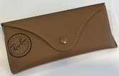 Ray-Ban zonnebrillen etui Bruin slank voor de platte modellen zoals rb3025 rb3026 rb3447 rb3030