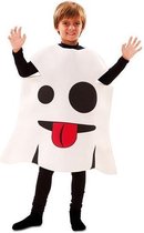 Witbaard Verkleedpak Emoticon Spook Polyester Wit Mt 122-140