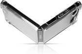 Samsung Galaxy Z Flip hoesje - Transparante Shock proof gel case met verstevigde hoeken - Volledig doorzichtig - GSM Hoesje - Telefoonhoesje Geschikt Voor: Samsung Galaxy Z Flip