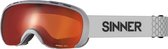SINNER Marble OTG Skibril - Lichtgrijs - Rode Spiegellens