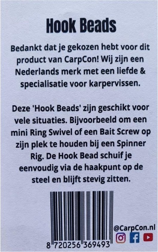 Hook Beads - 25 stuks - Green - Karper Rigmateriaal van Korda — afbeelding 2