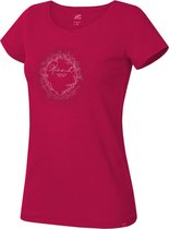 Hannah T-shirt Karmela Dames Katoen/elastaan Donkerroze Mt 40