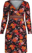 Paprika Dames Wikkeljurk in warm tricot met een print - Jurk - Maat 46