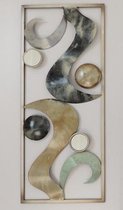 wanddecoratie - metaal schilderij - figuren - abstract - 25x60