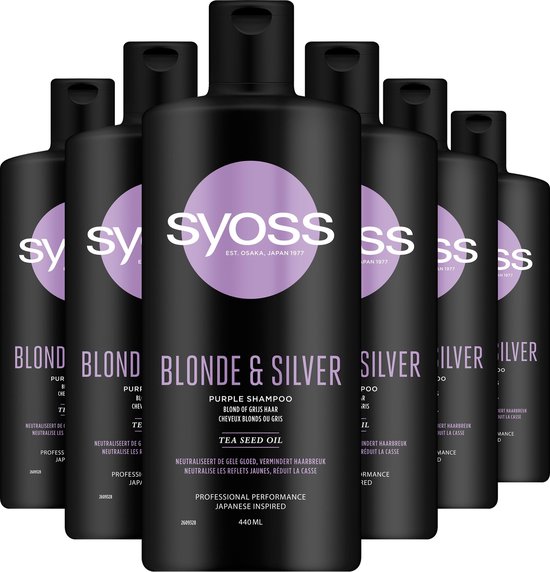 Bol Com Syoss Shampoo Blonde Silver 6x 440ml Voordeelverpakking