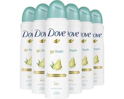 Dove Go Fresh Pear & Aloe Vera Anti-Transpirant Deodorant Spray - 6 x 150 ml - Voordeelverpakking
