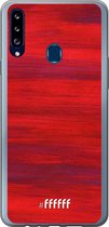 Samsung Galaxy A20s Hoesje Transparant TPU Case - Scarlet Canvas #ffffff